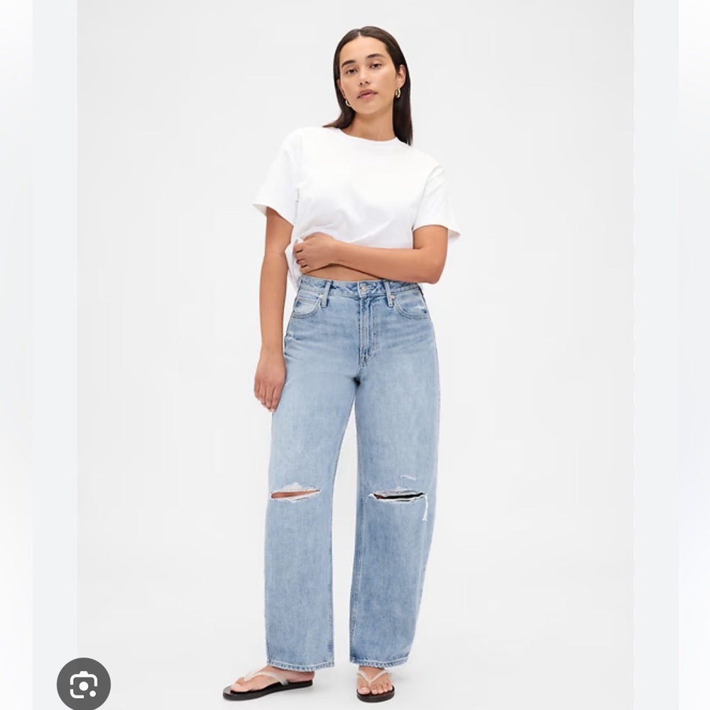 GAP JEANS CURVY BARREL HIGH RISE WOMENS SIZE 21 US 12 NEW